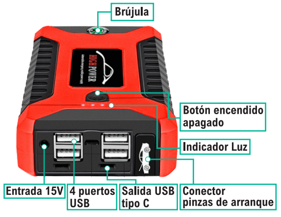 Arrancador de batería multifunción - vista 3